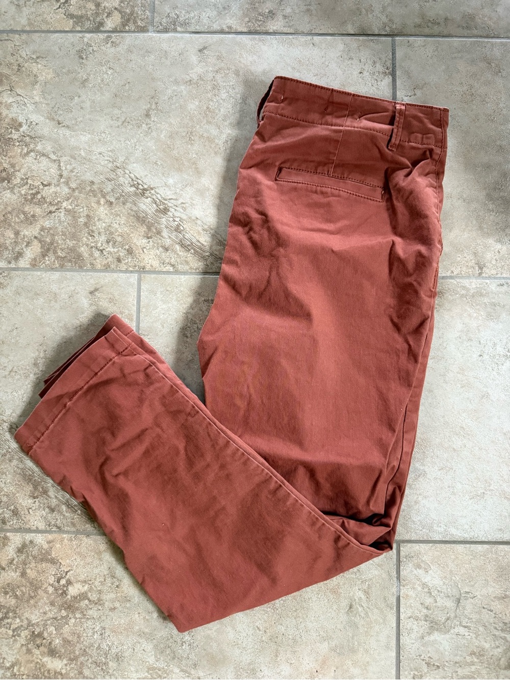 LOFT Rust Cotton Pants - Classic Fit